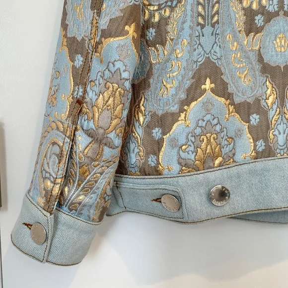 Sandro Blue and Gold Ori Jacket - Picture 8 of 14
